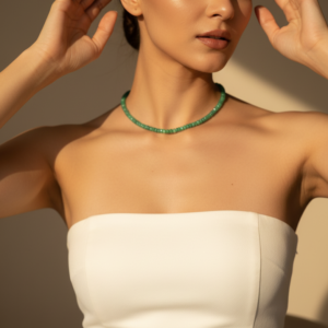 Emerald Grandidierite Necklace