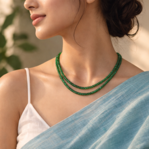 Faceted Emerald Necklace