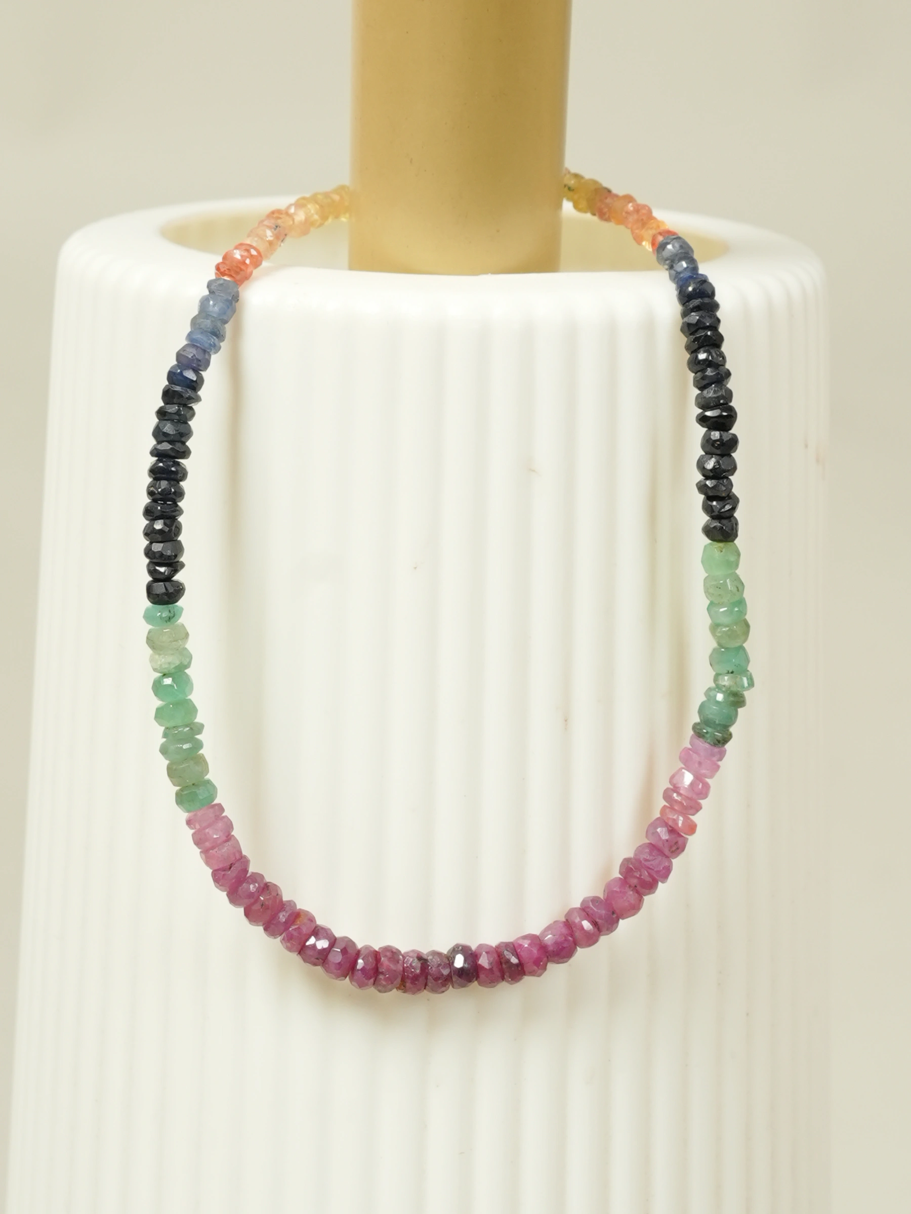 Multi Sapphire Emerald Ruby Gemstone Bracelet