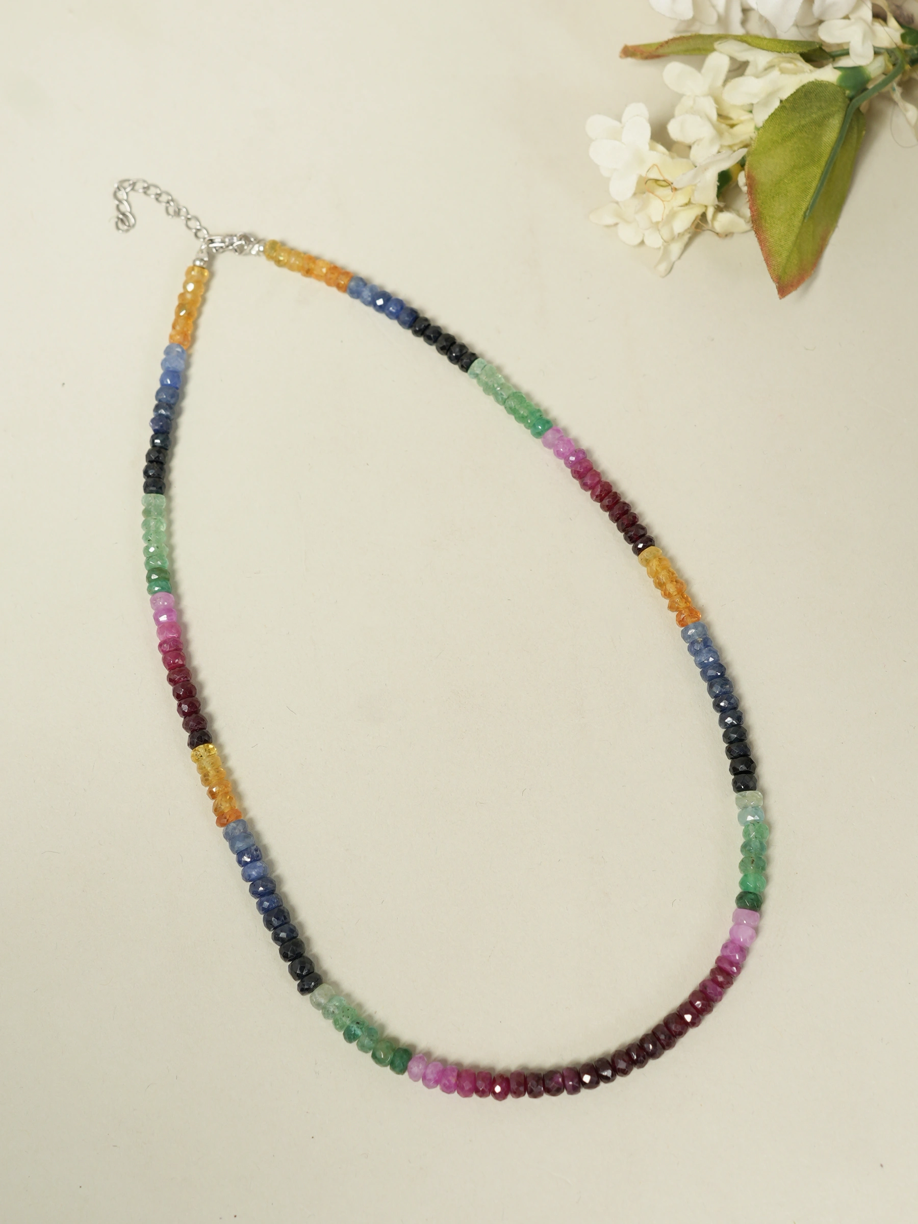 Natural Multi Tourmaline Beaded Necklace