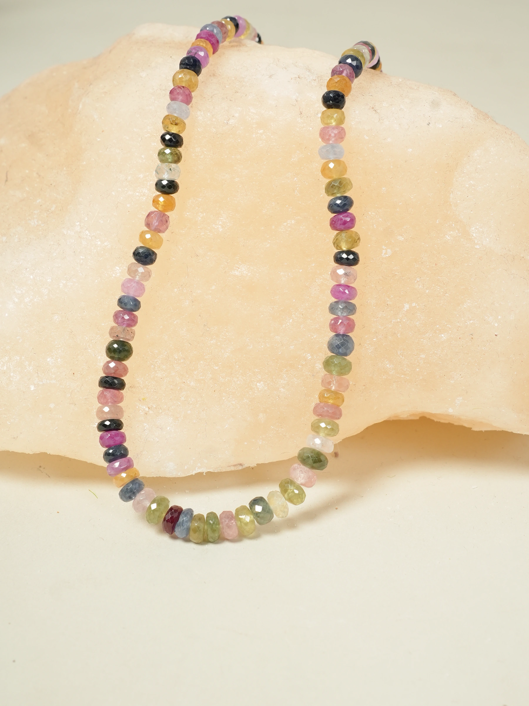 Natural multi Precious Gemstone necklace