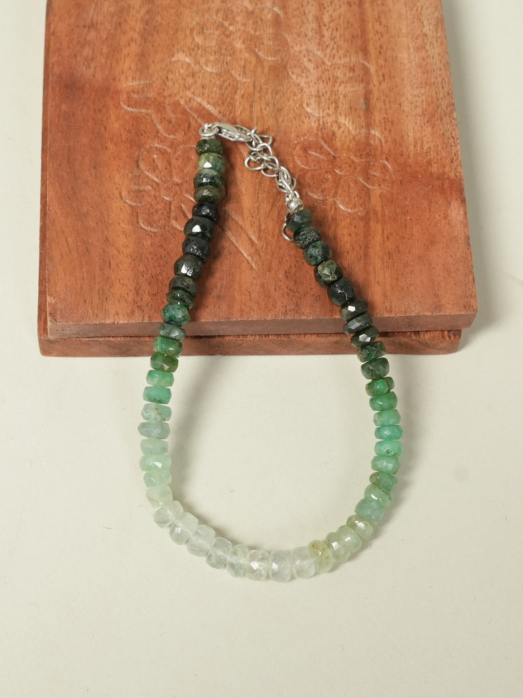 Ombre Emerald Gemstone Bracelet