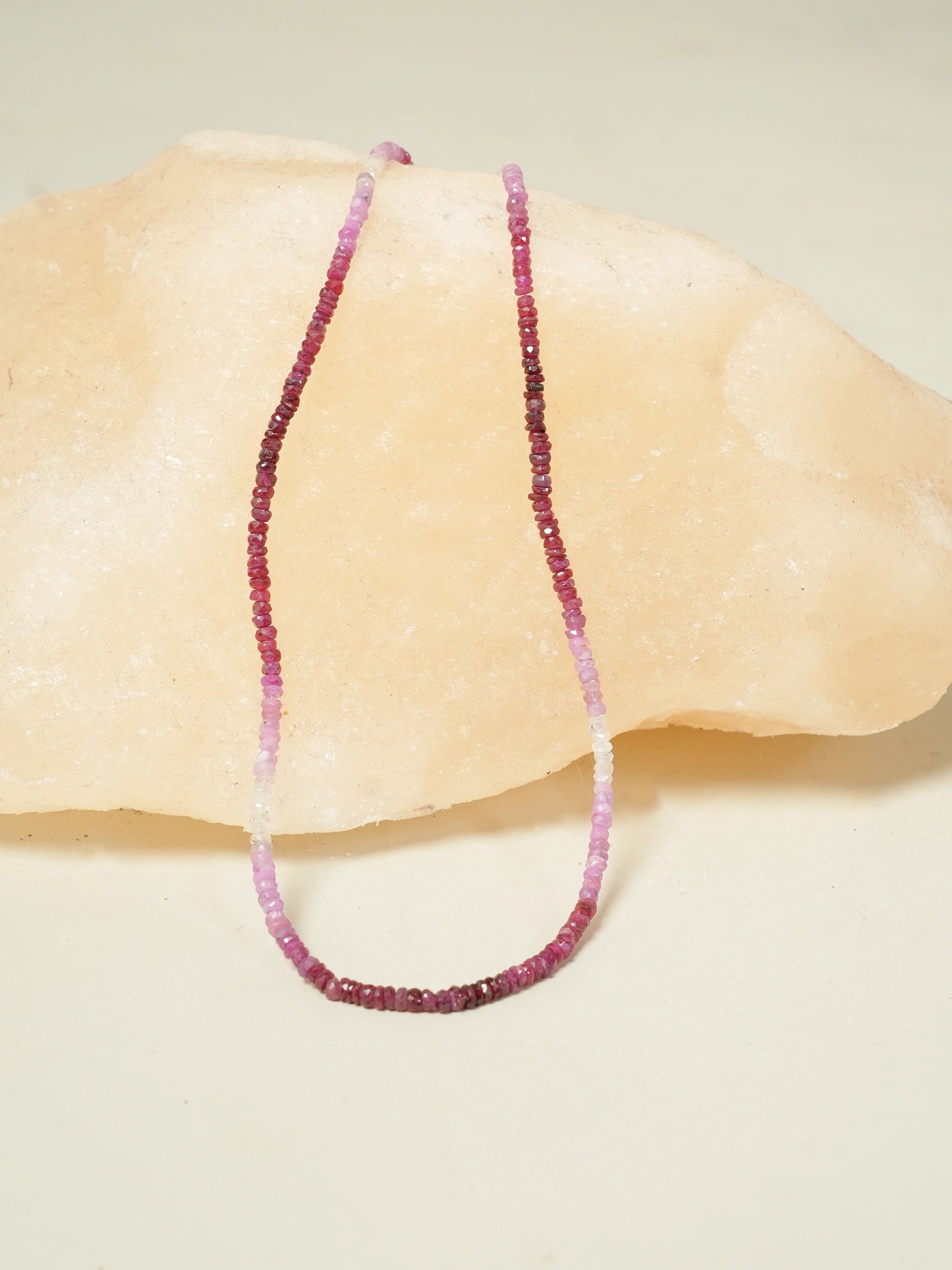 Pink Tourmaline Beads Necklace