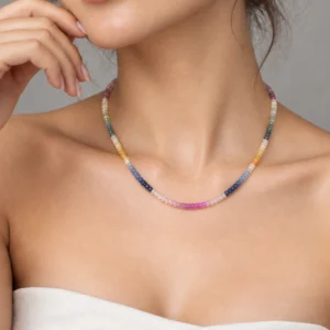 Rainbow Sapphire Necklace