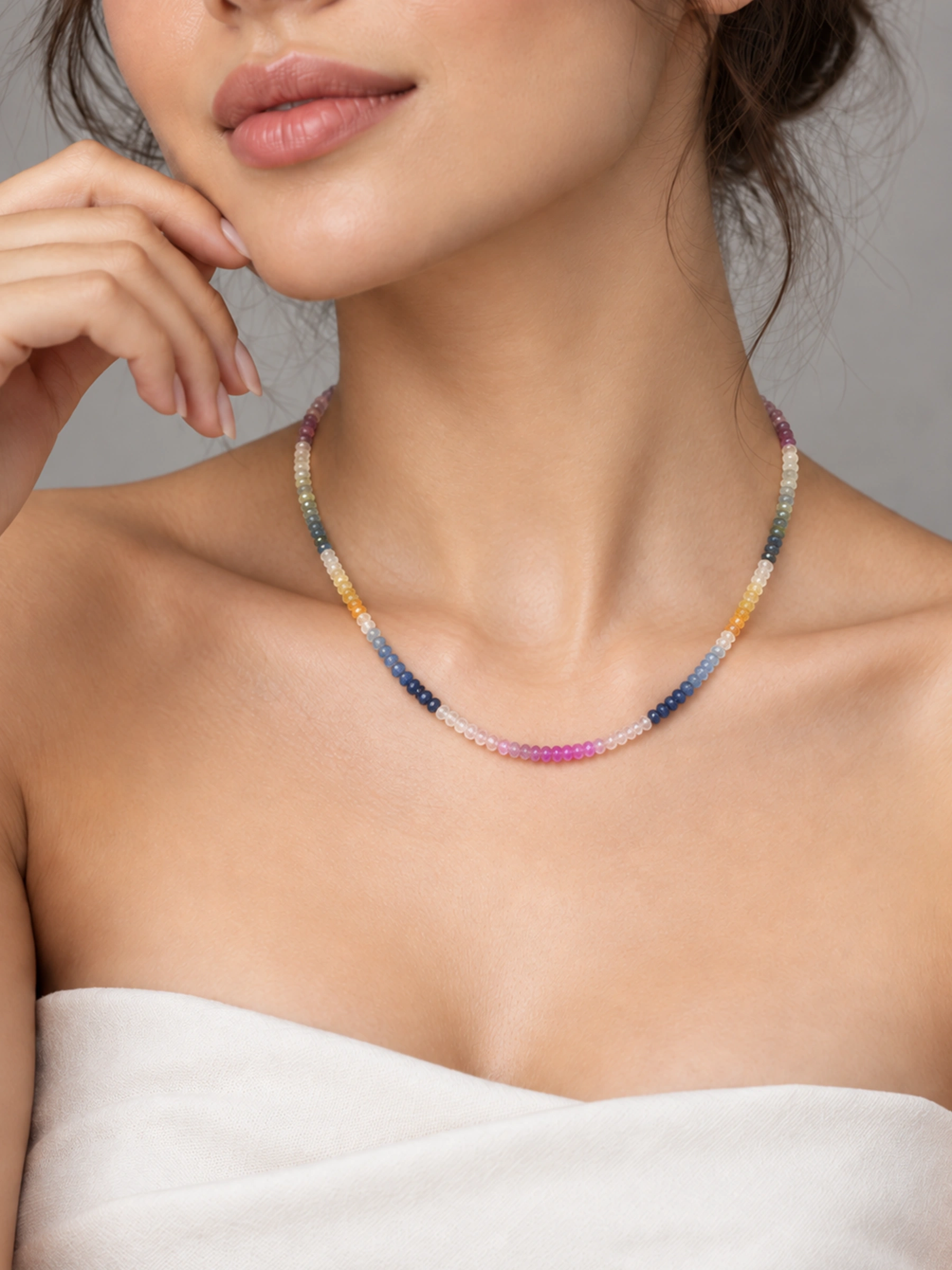 Rainbow Sapphire Necklace