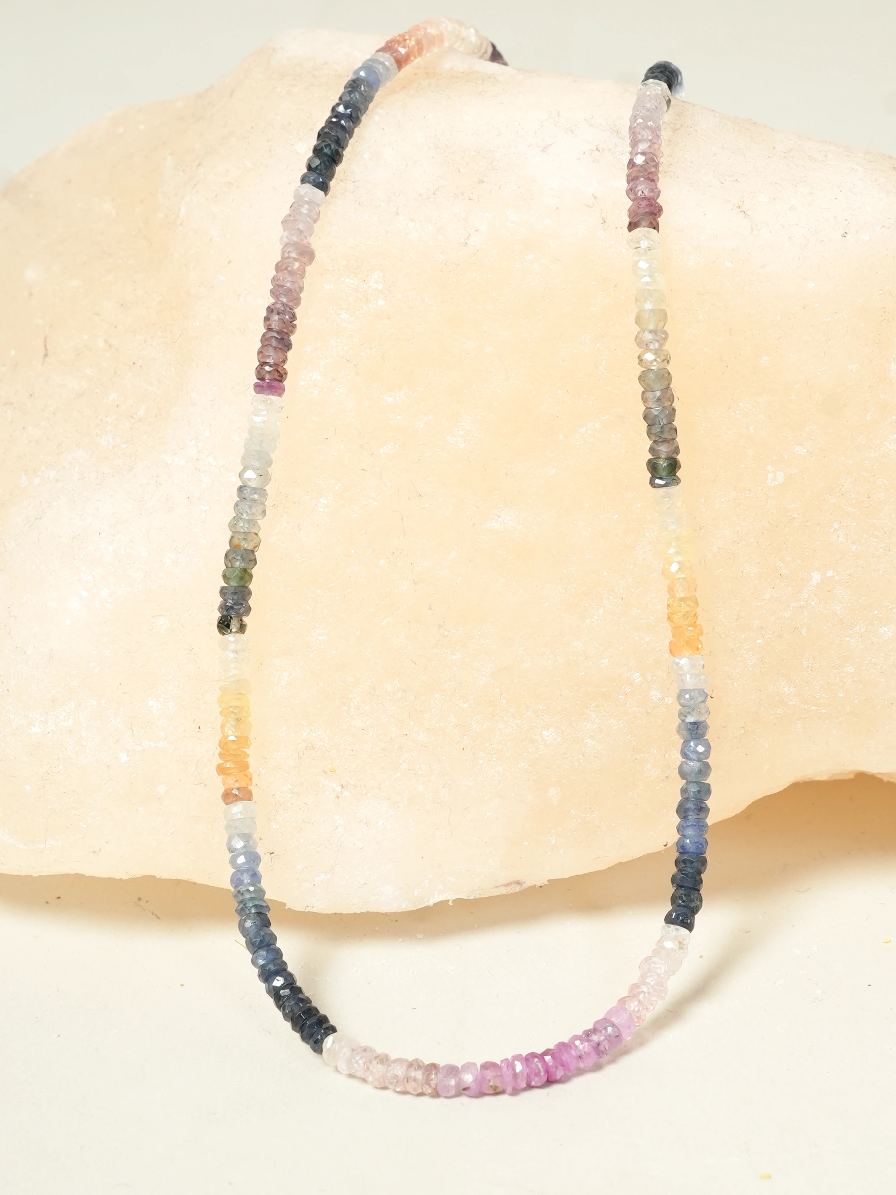 Rainbow Sapphire and Tourmaline Necklace