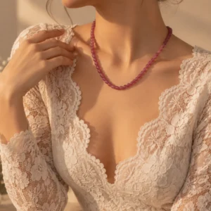 Ruby Beads Necklace