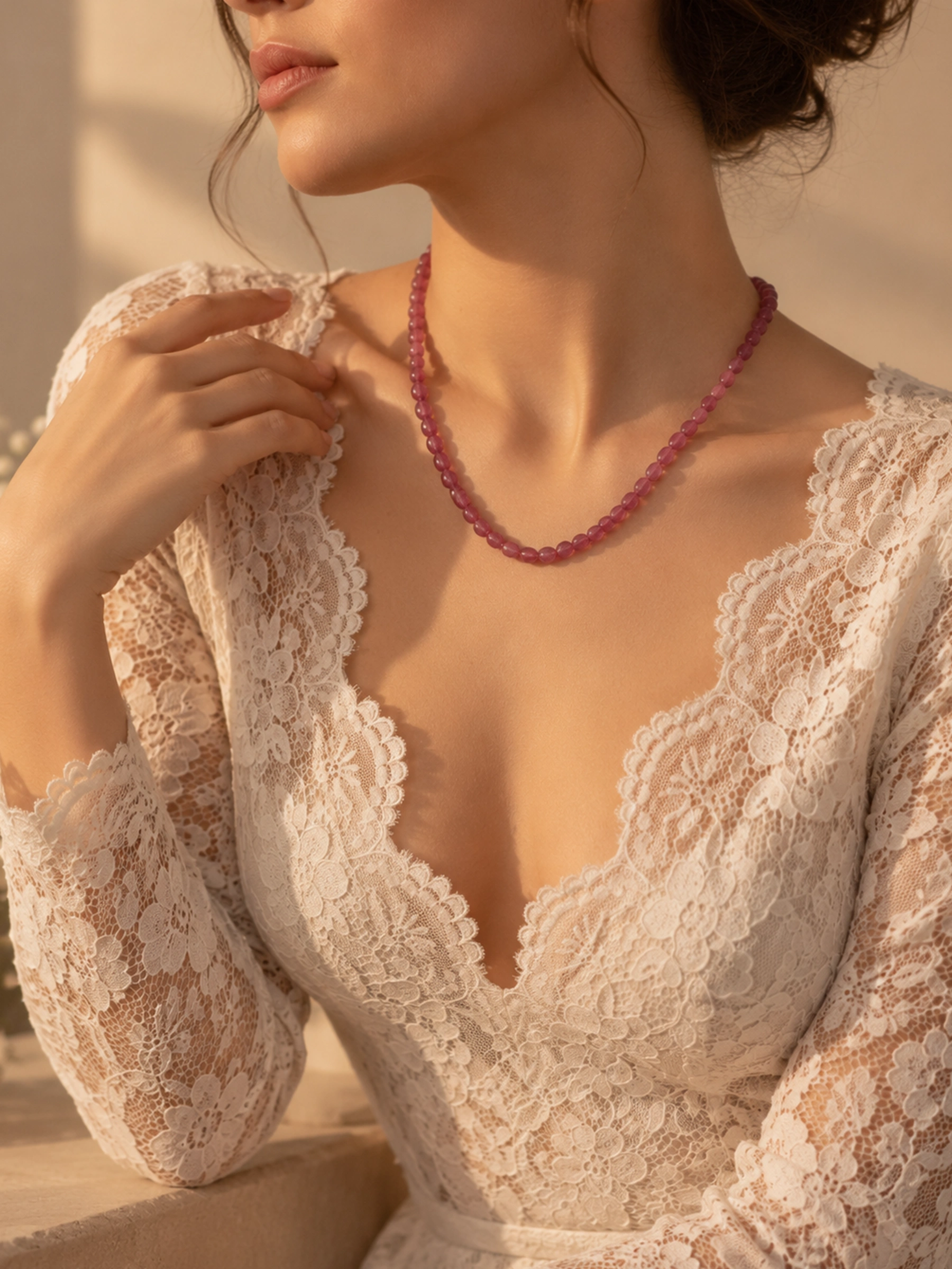 Ruby Beads Necklace