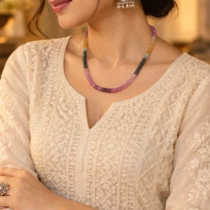 Sapphire Gemstone Beads Necklace