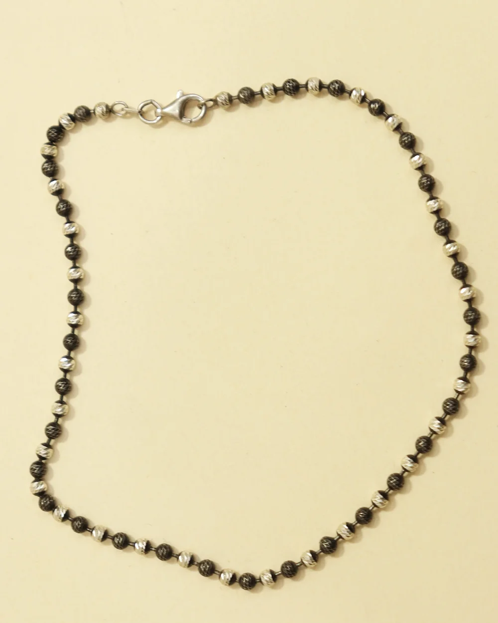 black beads anklet for women