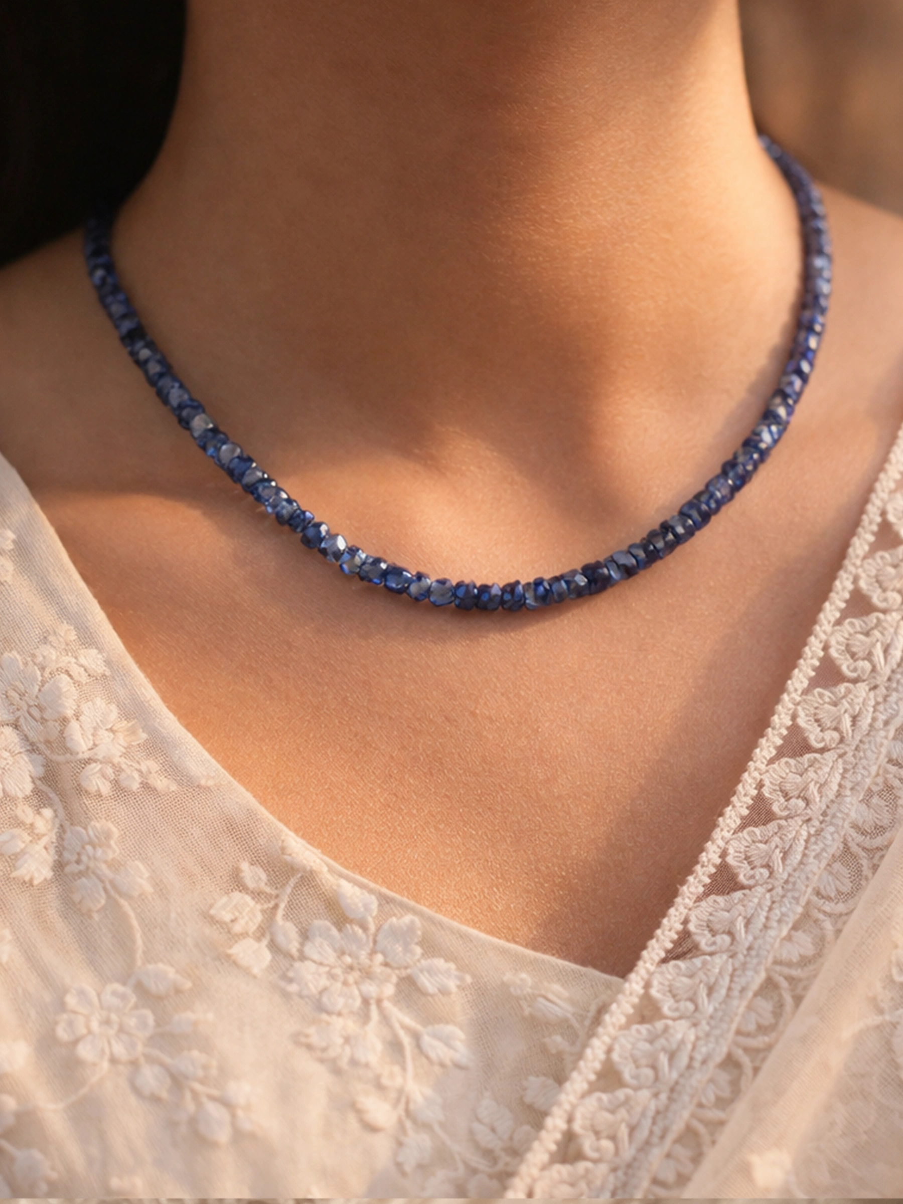blue gemstone necklace