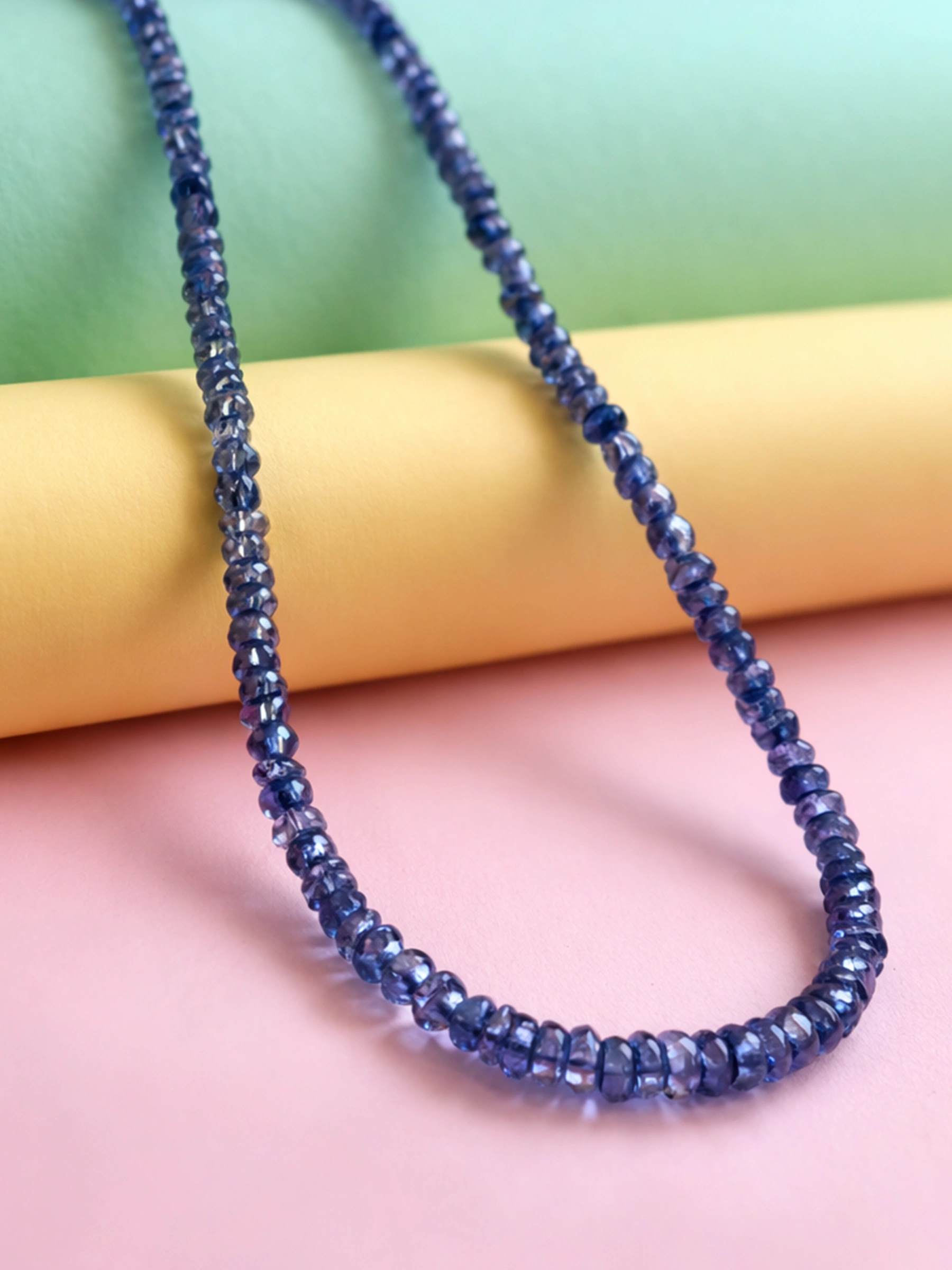 faceted gemstone necklace