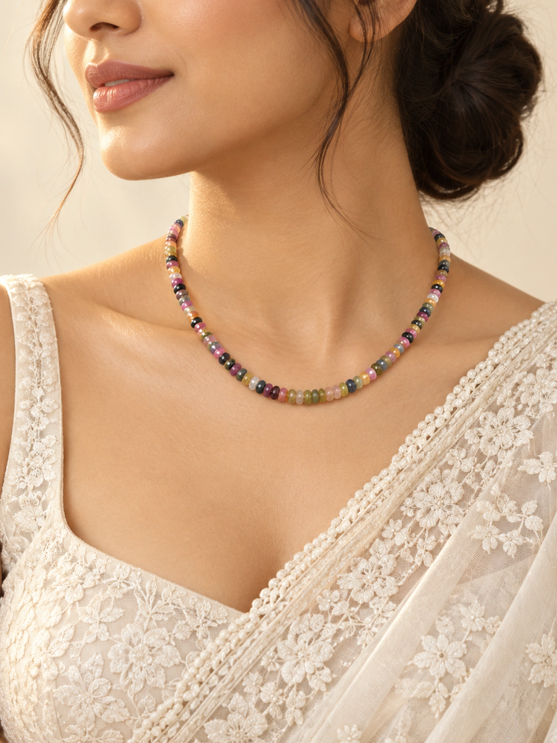 multi Precious Gemstone necklace