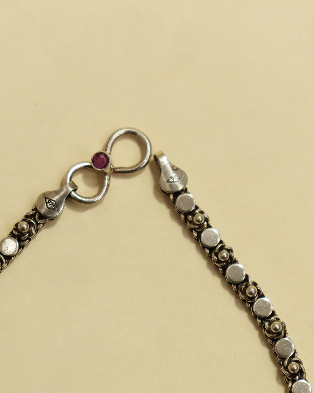 Oxidized Silver Mirror Anklet for Women