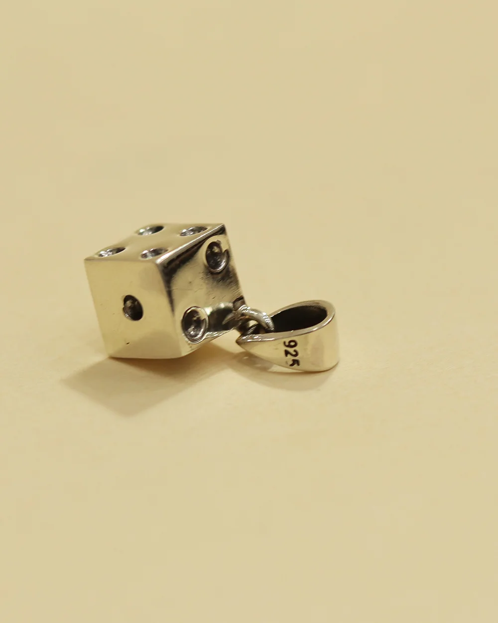 925 Silver Dice Charm Pendant