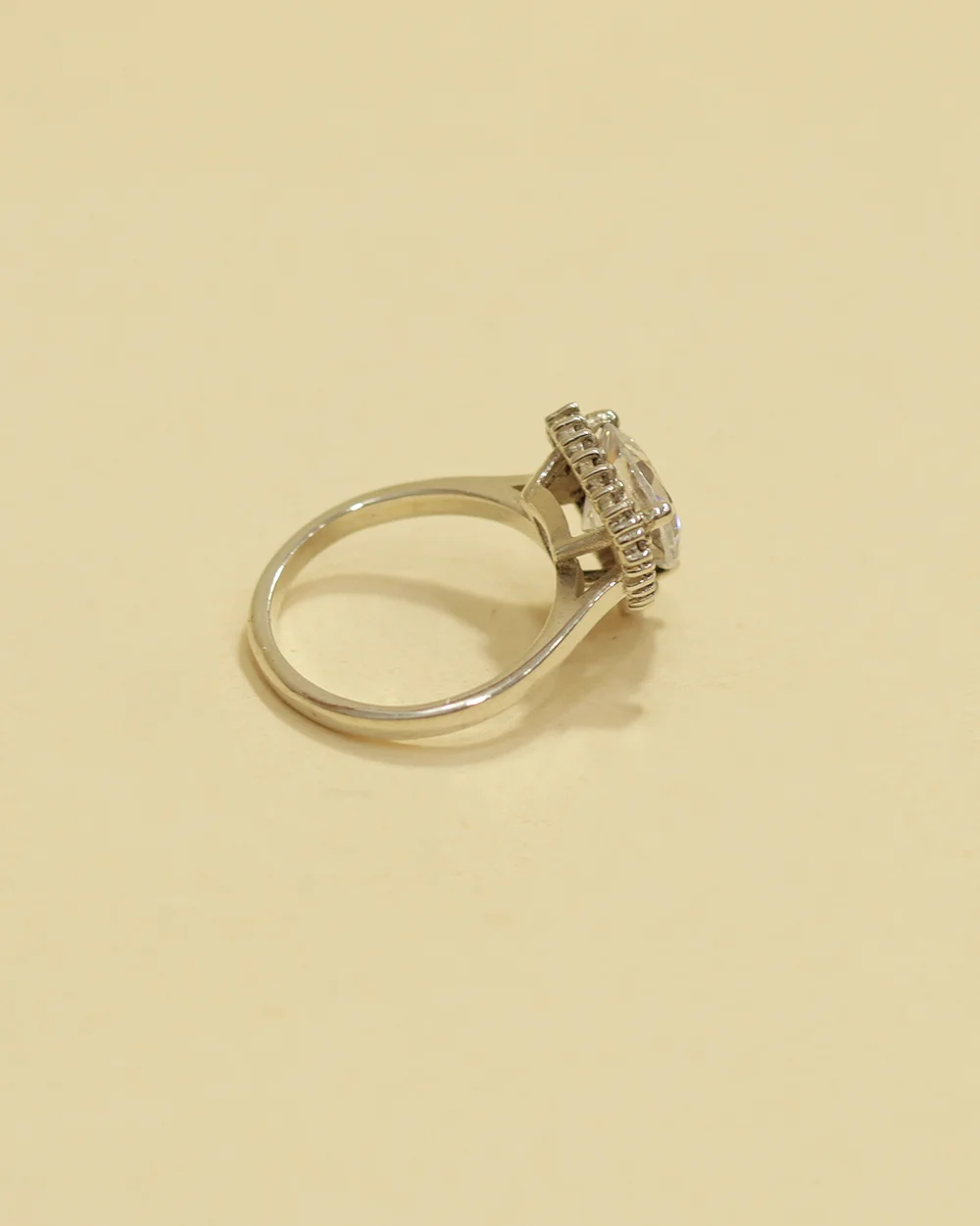 925 Silver Heart Cut Engagement Ring for Women