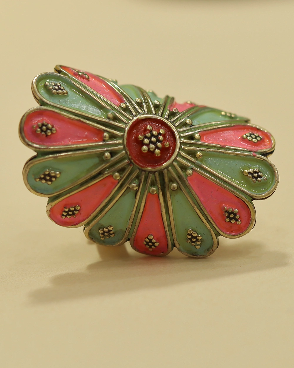925 Sterling Silver Multicolor Flower Ring