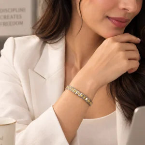 925 Sterling Silver Two-Tone Link Bracelet