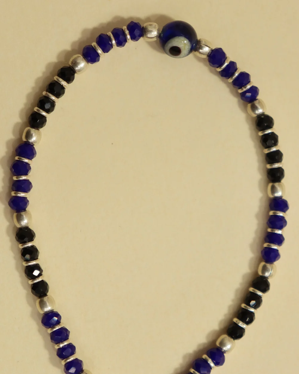 Black Blue Beaded Nazar Battu for Kids