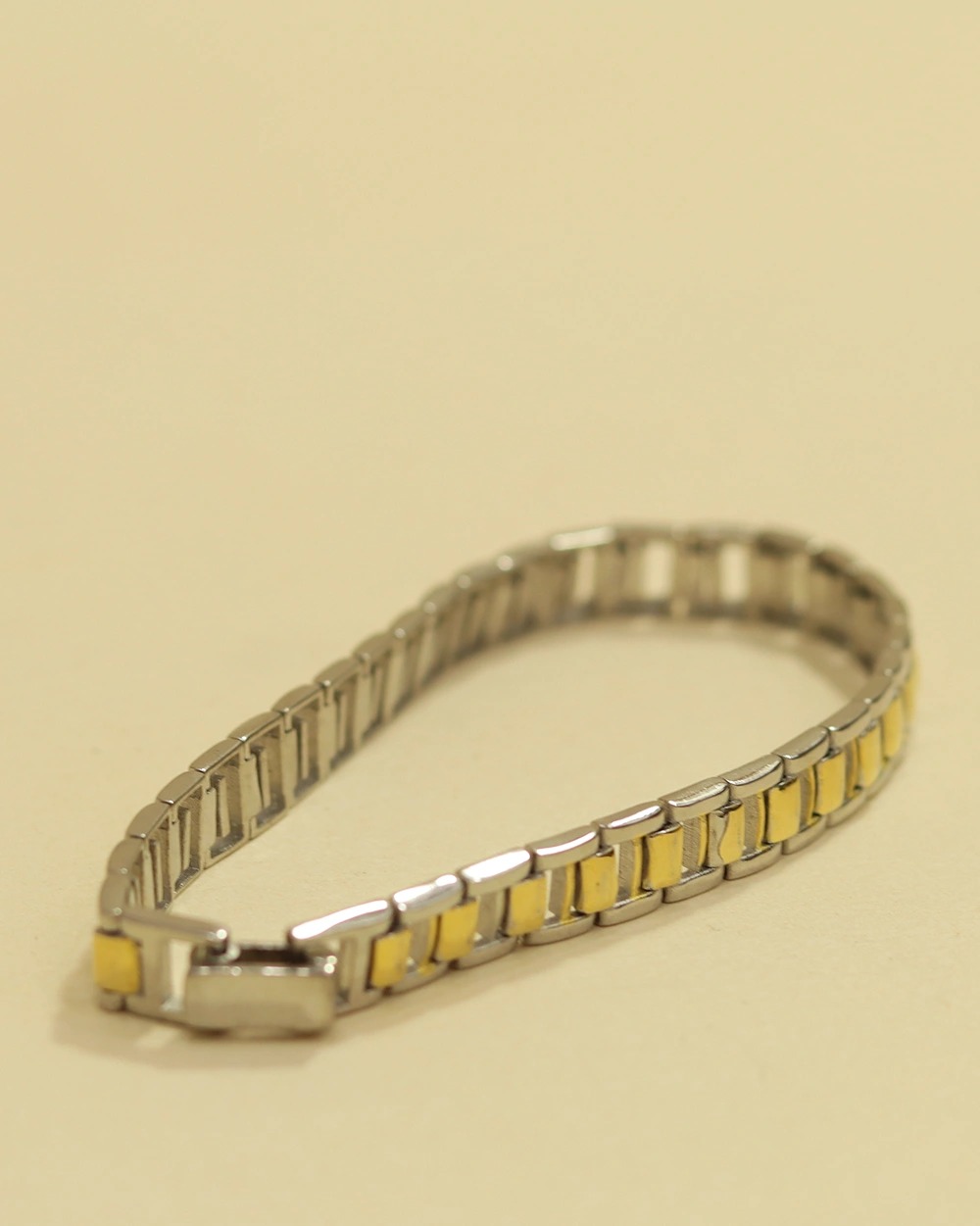 Daily Wear Two-Tone Silver Bracelet