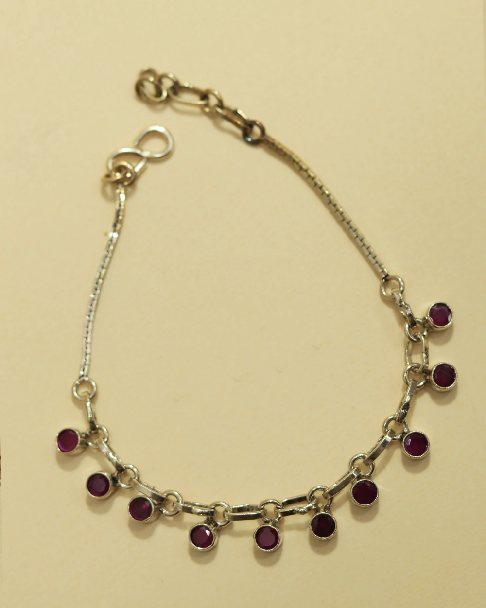 Elegant Ruby Charm Bracelet for Festive Wear