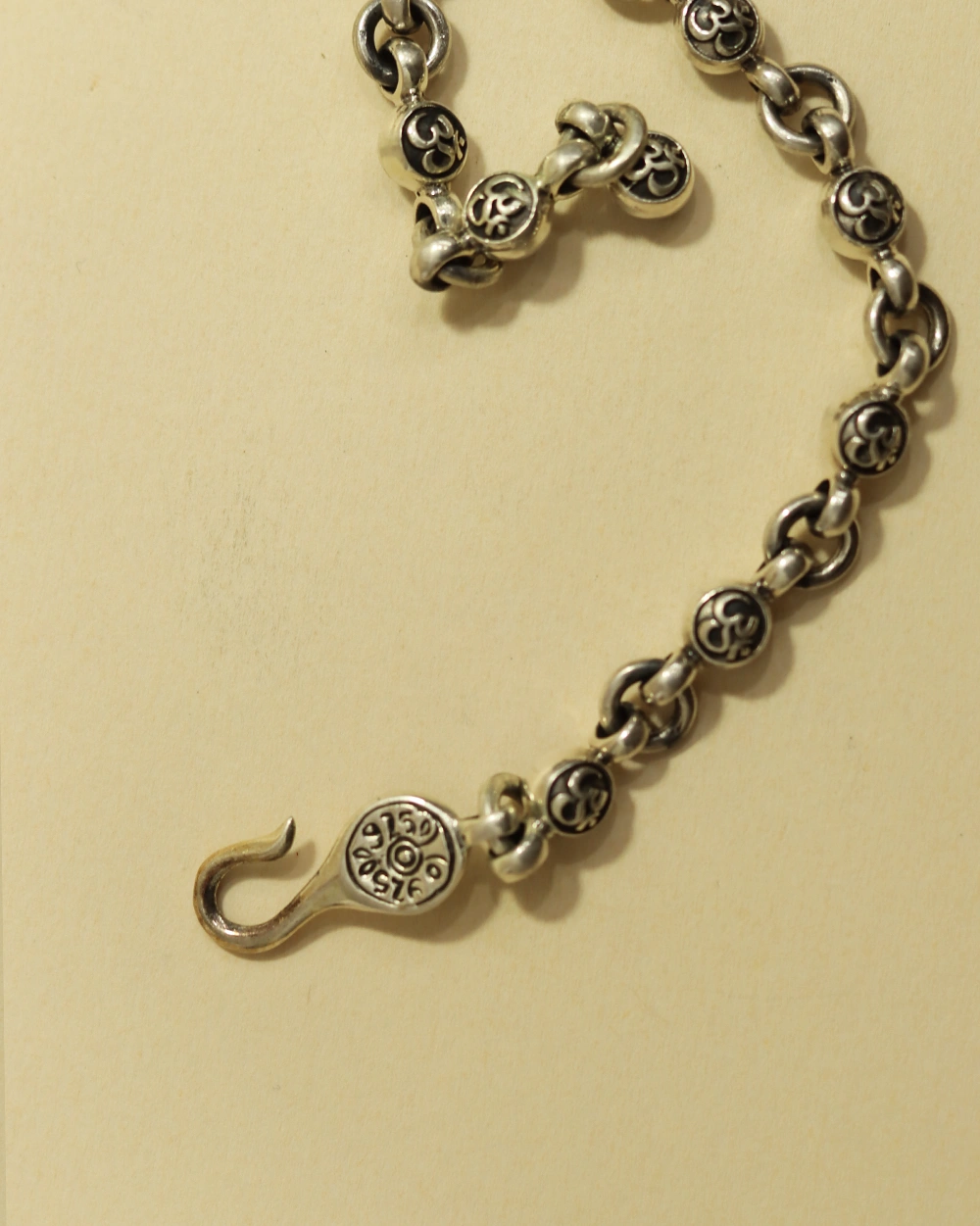 Spiritual Silver Om Bracelet