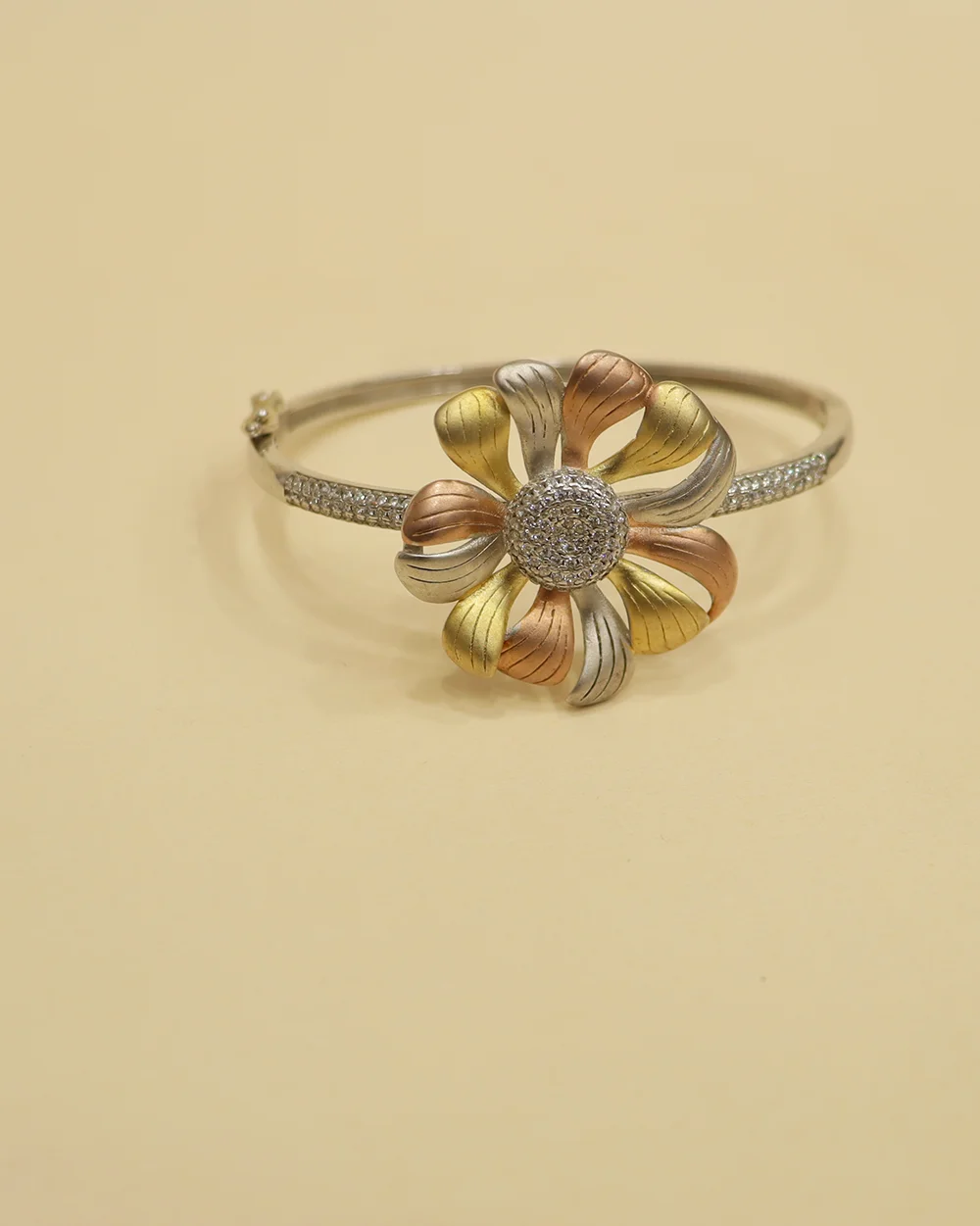 Sterling Silver Floral Bracelet for Women