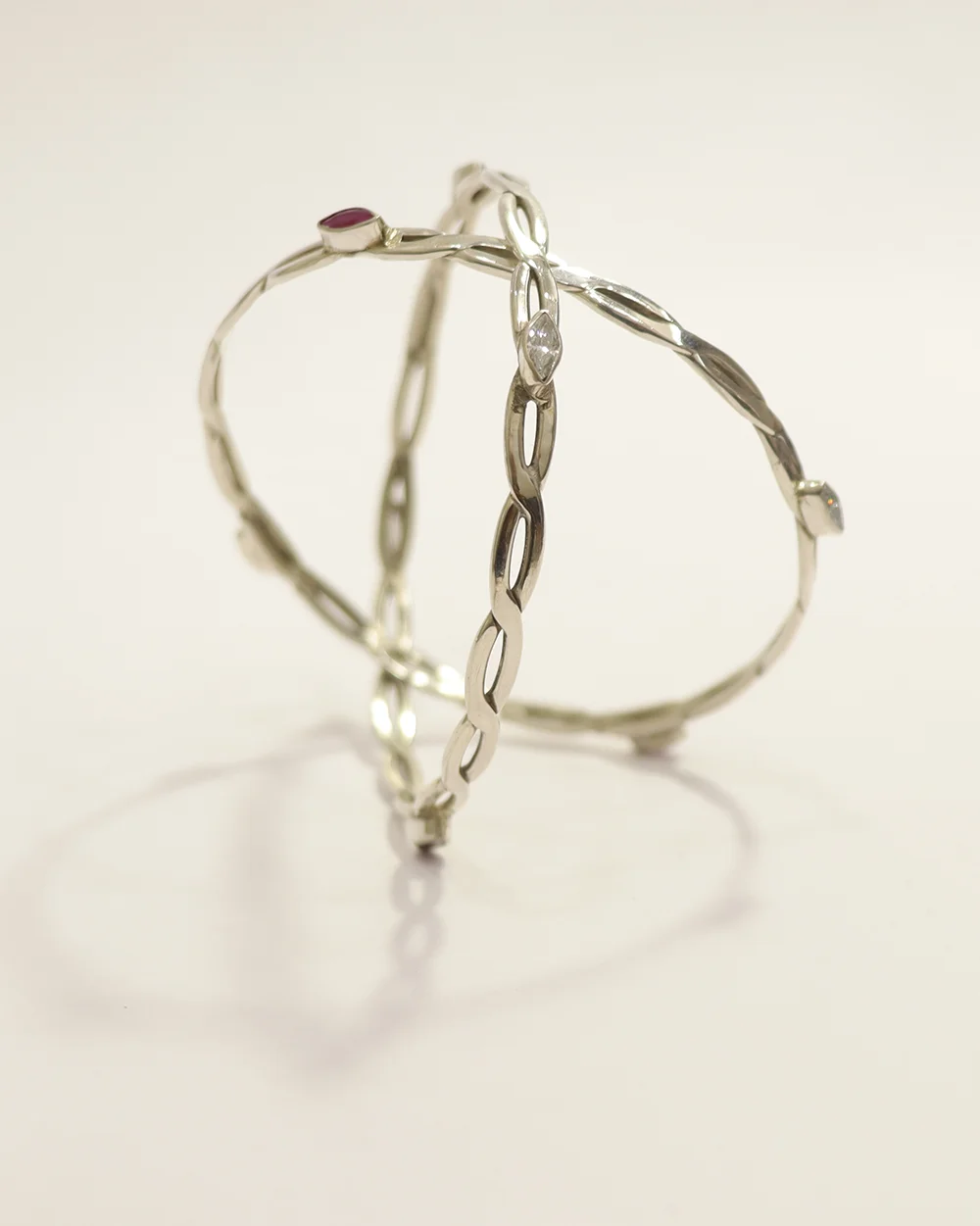 Sterling Silver Infinity Bangles for Women