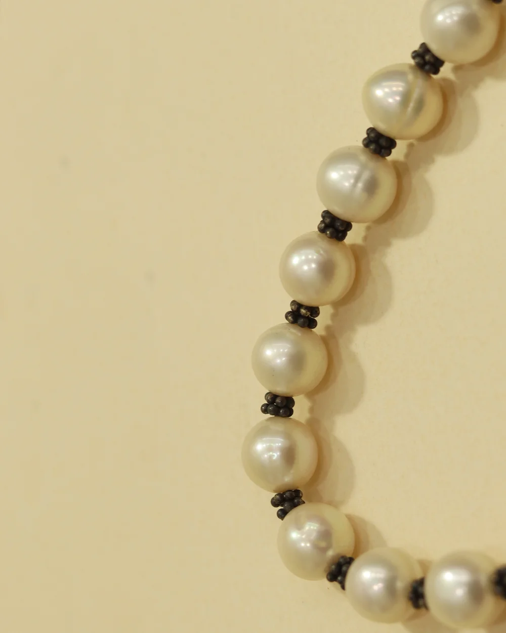 Sterling Silver Pearl Beaded Bracelet with Toggle Clasp