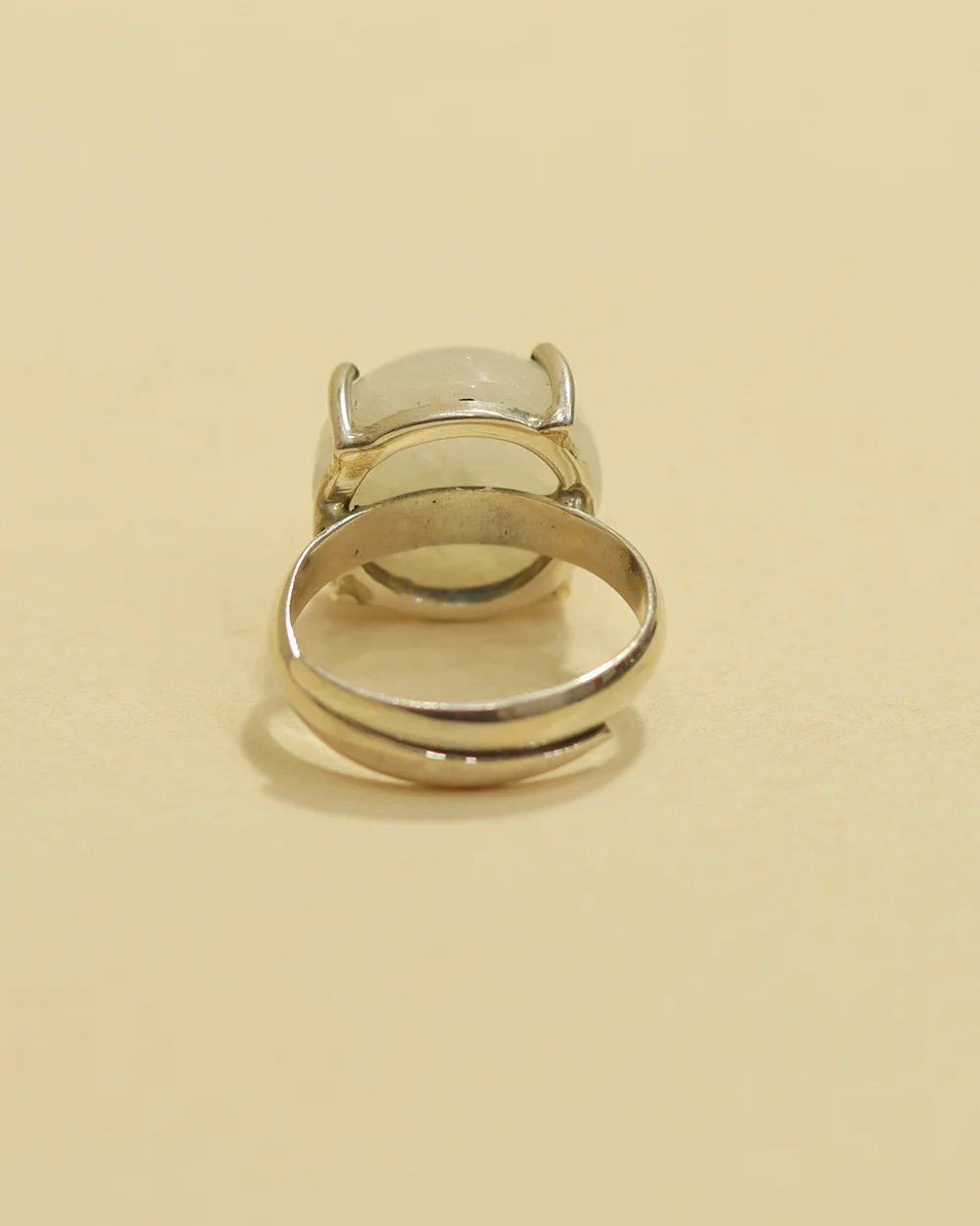 White Gemstone Sterling Silver Ring for Women